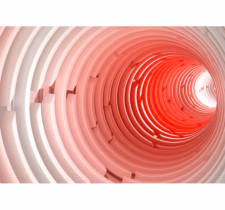 Fototapety 3d dizajn špirálového tunela - Tenstickers