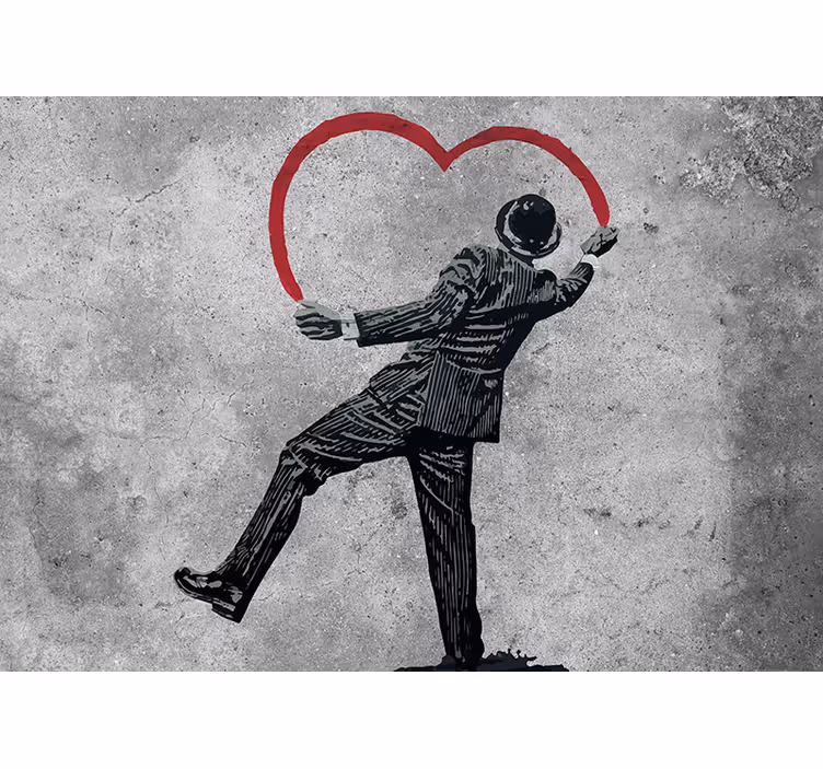 Bankové graffiti na stene art nástenná maľba - Tenstickers