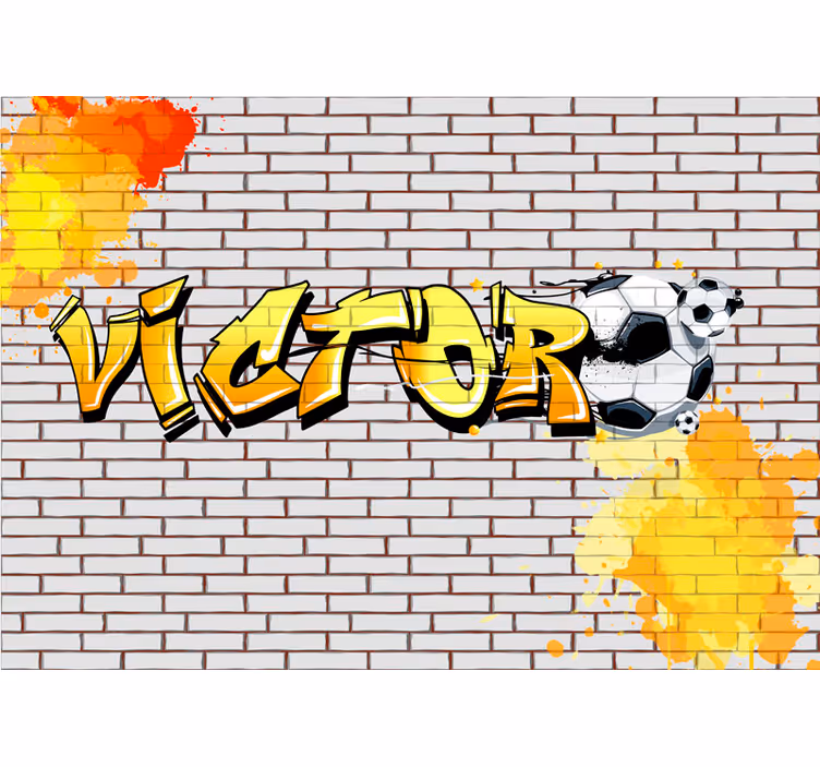 mestské umenie fototapety futbalový dizajn tehál na mieru - Tenstickers