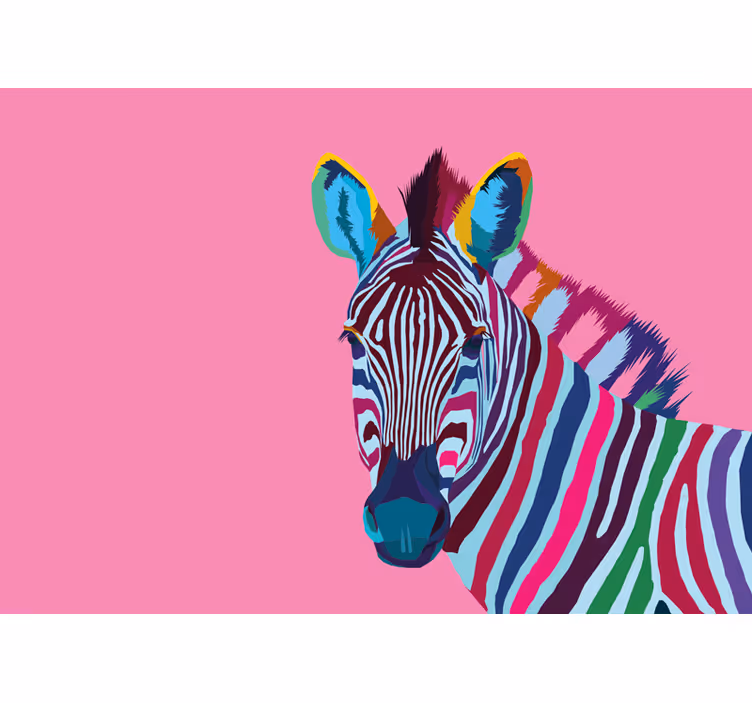 Zebra pop art zviera fototapeta - Tenstickers