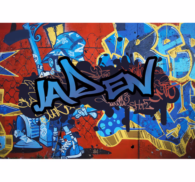 Graffiti prispôsobený názov na mieru fototapeta - Tenstickers
