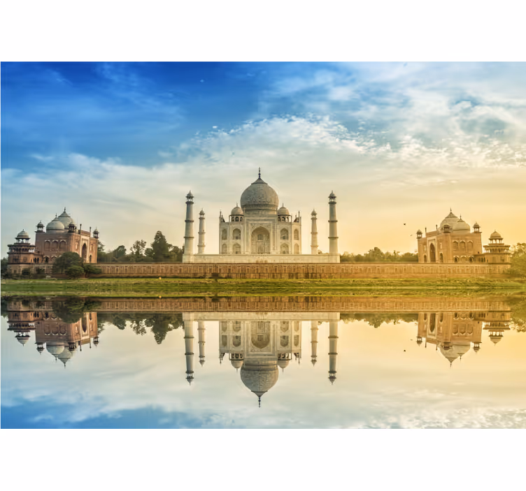 Fototapety na stenu mesta odraz taj mahalu - Tenstickers