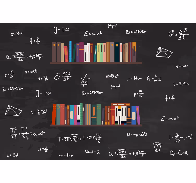 Nástenná fototapeta a matematické vzorce - Tenstickers