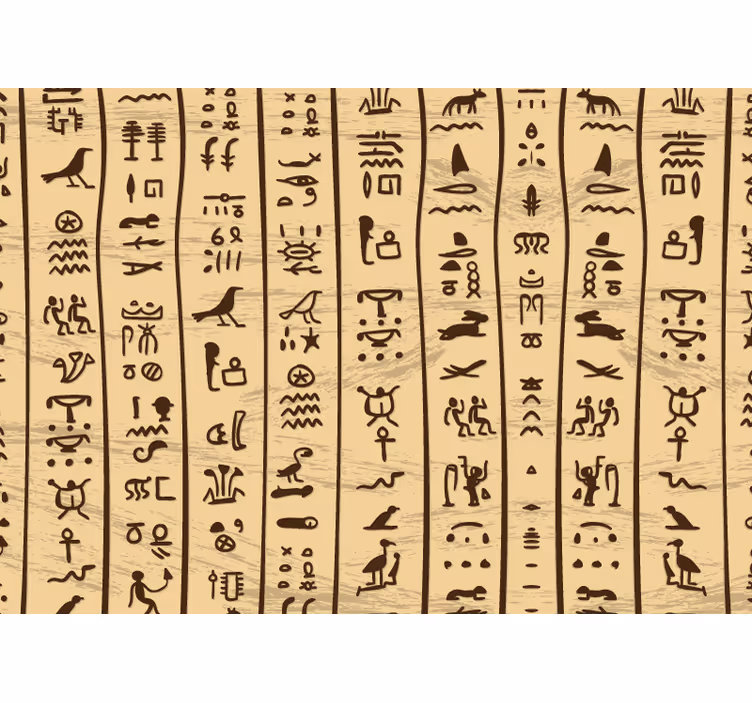 Egyptské hieroglyfy obývacia izba fototapeta - Tenstickers
