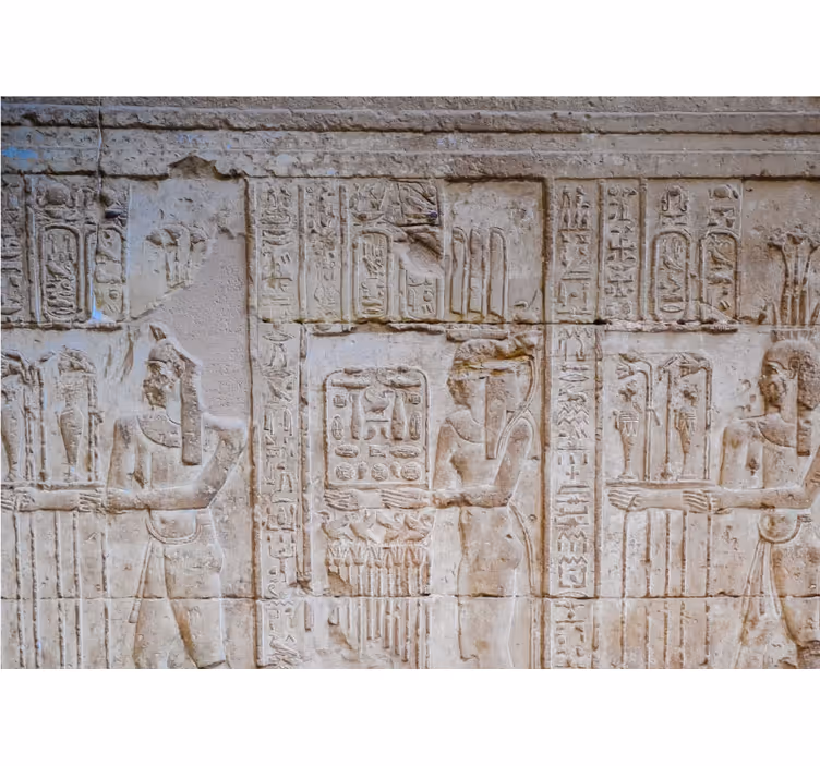 Egyptské postavy obývacia izba fototapeta - Tenstickers