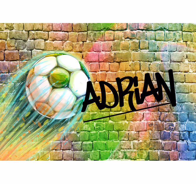 Futbal biť farebné nástenné abstraktné nástenné fototapeta - Tenstickers