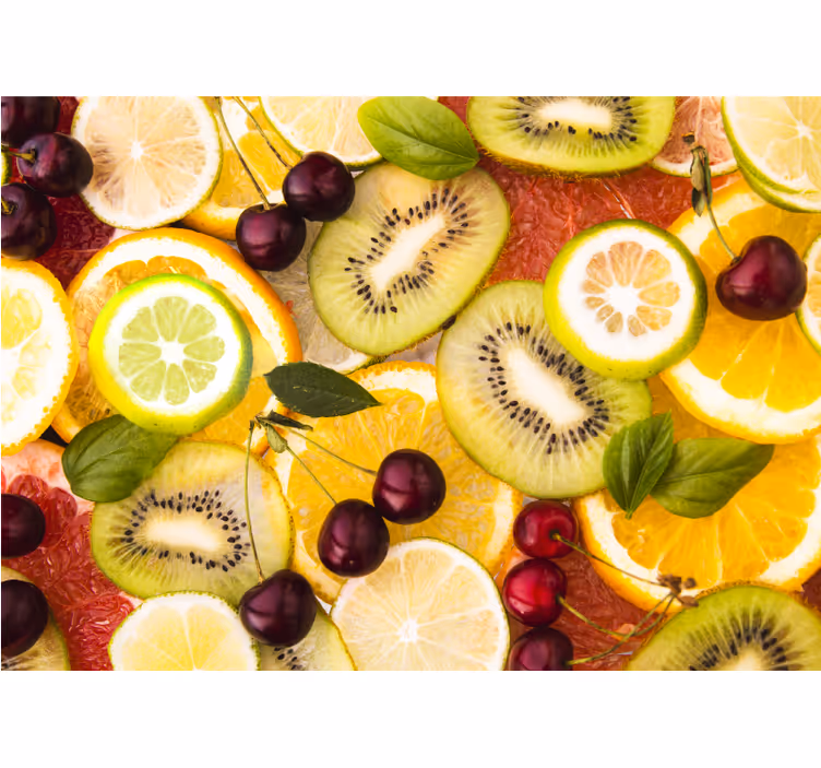 Fototapeta kvety sliced citrus mix - Tenstickers