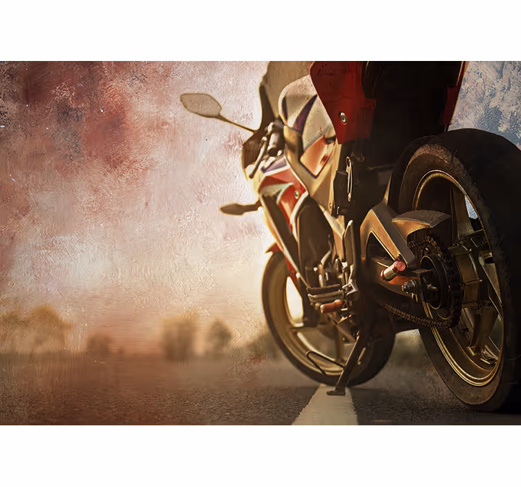 fototapeta moto výhľad na motorku - Tenstickers