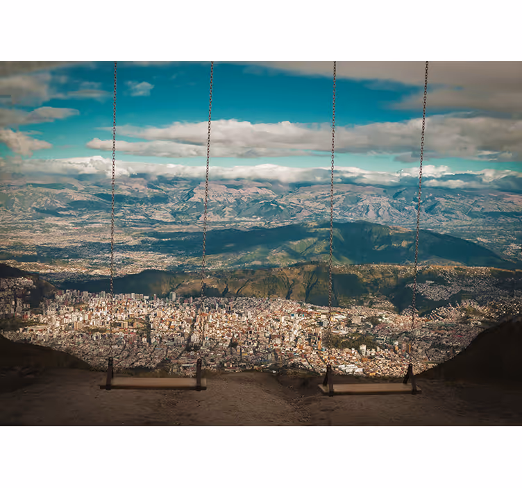 Fototapety na stenu mesta panoramatický výhľad - Tenstickers