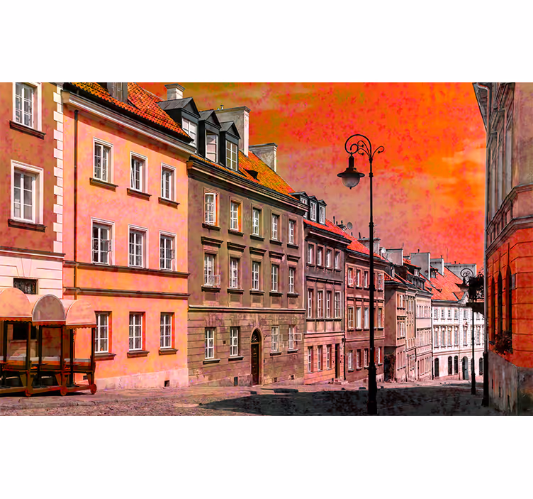 fototapety na stenu mesta očarujúca európska ulica - Tenstickers