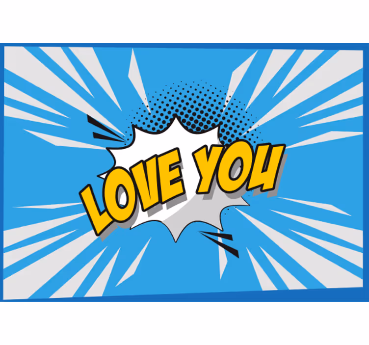 Komiksový titulok romantická tapeta - Tenstickers