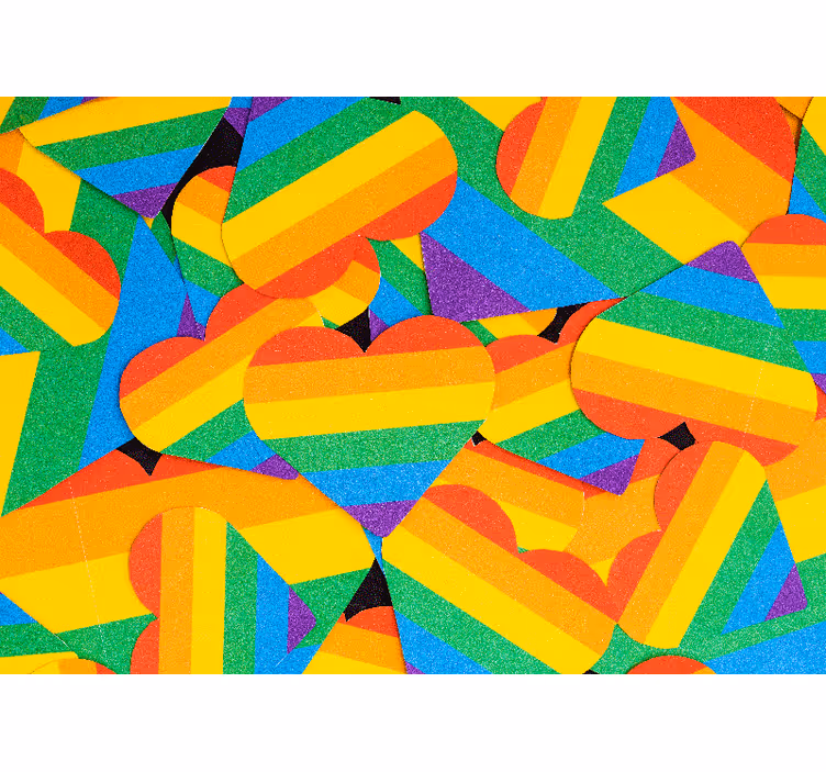 fototapeta láska farebné vzory srdca - Tenstickers