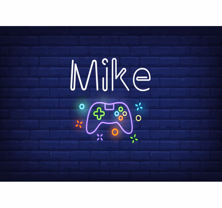Custom name colored playstation fototapeta - Tenstickers