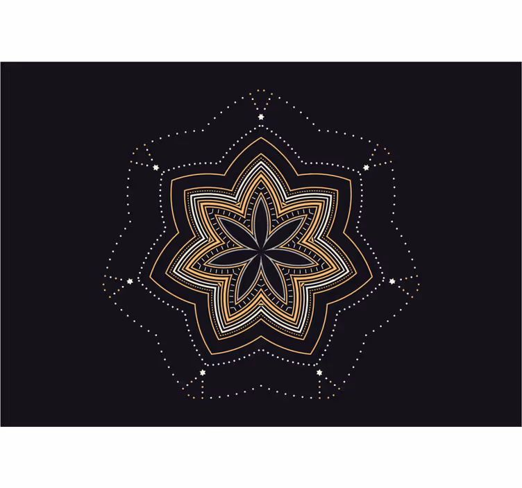 fototapety mandala zložitý hviezdicový vzor - Tenstickers