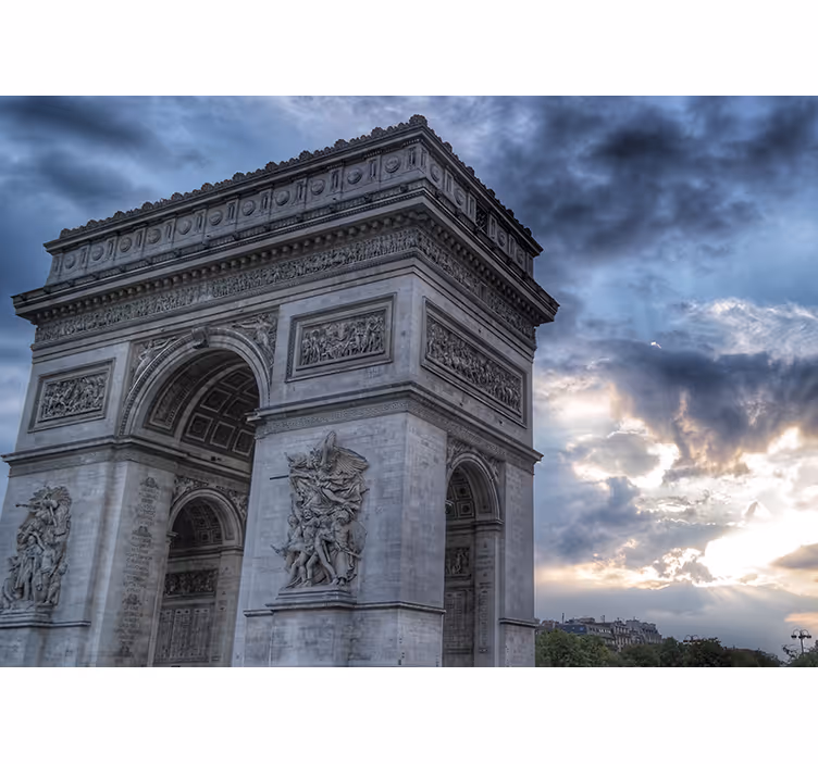 fototapeta paríž pohľad na víťazný oblúk - Tenstickers