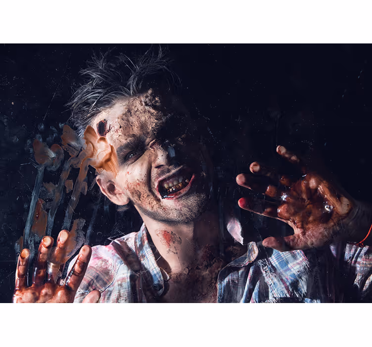 Realistický strašidelný človek obývacia izba fototapeta - Tenstickers