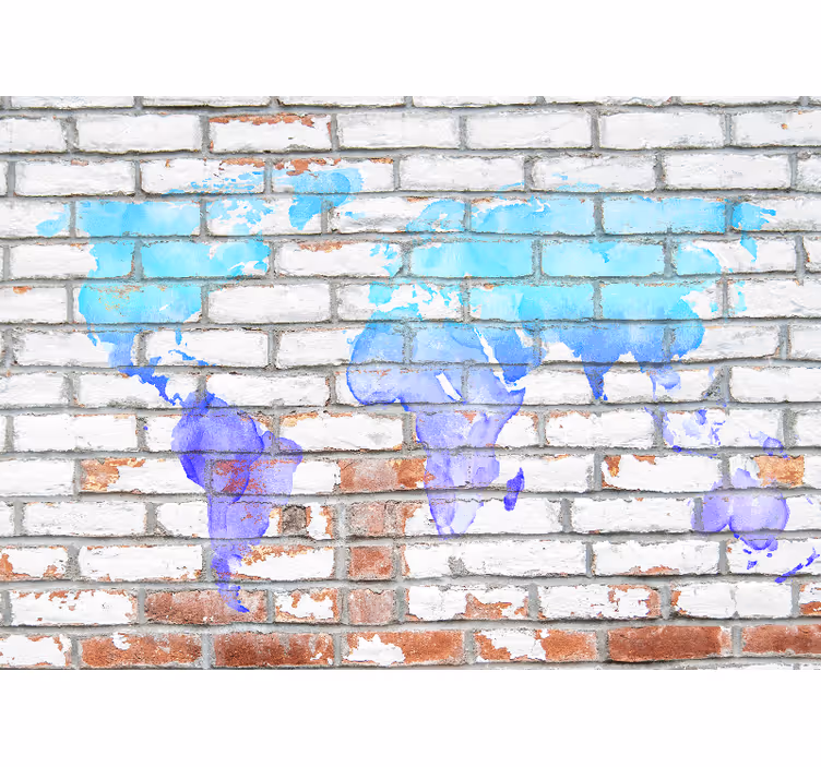 Fototapety mapa sveta vodný efekt - Tenstickers
