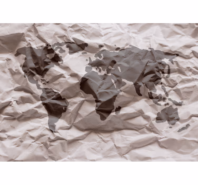 fototapety mapa sveta geografický kontúr sveta - Tenstickers