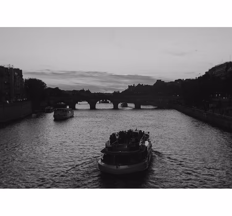 fototapety na stenu mesta výhľad na rieku paríž - Tenstickers