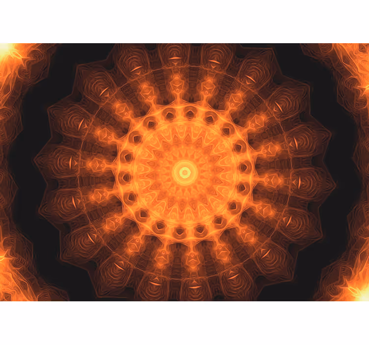 fototapety mandala žiarivý kruhový vzor - Tenstickers