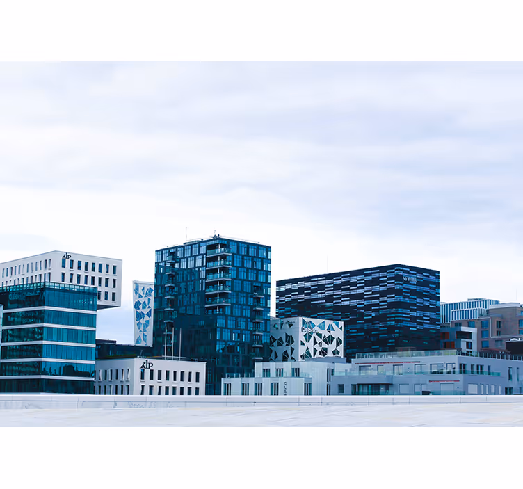 fototapety na stenu mesta moderná mestská panoráma - Tenstickers