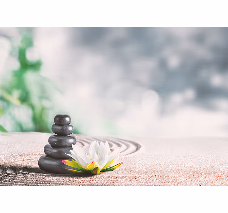 fototapeta zen pokojné stohovanie kameňov - Tenstickers