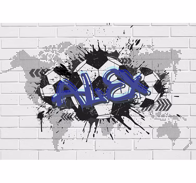 Futbalové graffiti mestské umenie fototapeta - Tenstickers