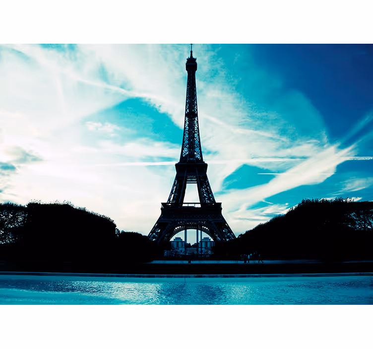 Paríž modrý odtieň efekt paríž fototapeta - Tenstickers