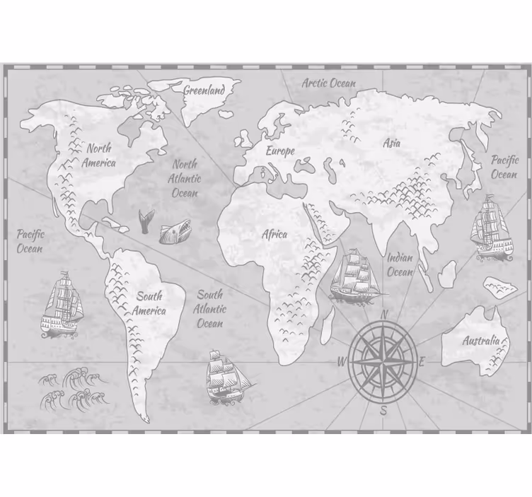 Pirátske poklady - nástenná mapa sveta - Tenstickers