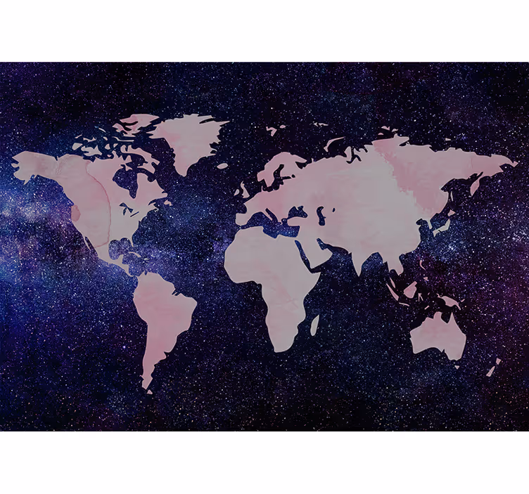 Fototapety mapa sveta elegantná svetová mapa - Tenstickers