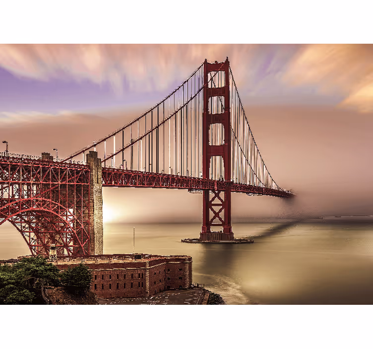 Nástenná fototapeta hmly golden gate - Tenstickers