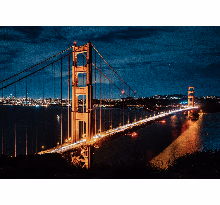Fototapety na stenu mesta nočný most golden gate - Tenstickers