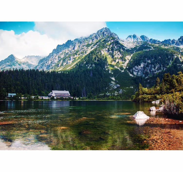 Poľské tatry jazero hora fototapeta - Tenstickers
