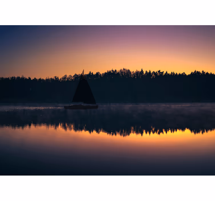 Krajinka fototapety pokojná vodná reflexia - Tenstickers