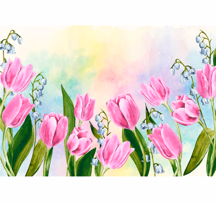 Fototapeta kvety rozkvet tulipánov - Tenstickers