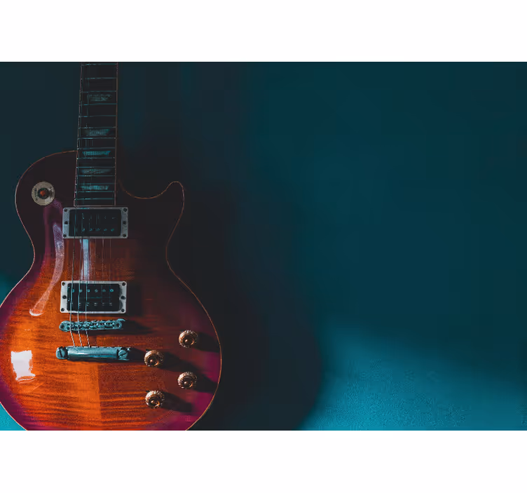 Svietiaca gitarová nota fototapeta - Tenstickers