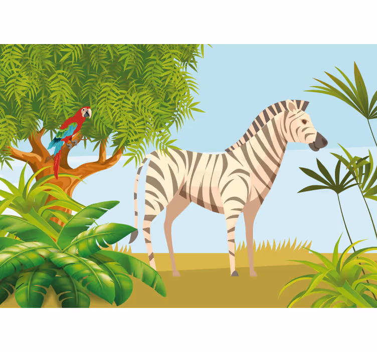 Zebra džungle les fototapeta - Tenstickers
