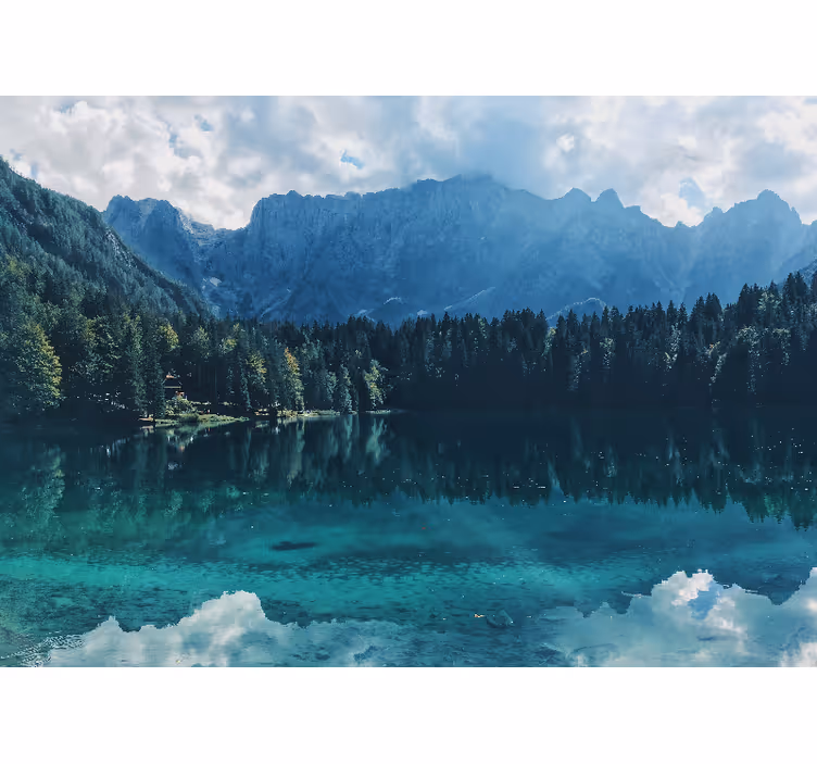 Krajinka fototapety horská ozvena jazera - Tenstickers