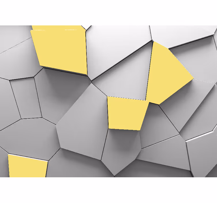 fototapety 3d geometrické žlté panely - Tenstickers
