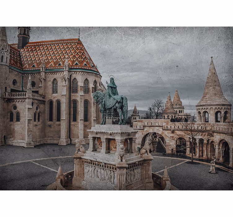 Fototapety na stenu mesta pohľad na budínsky hrad - Tenstickers
