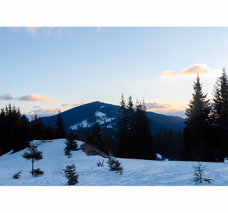 Fototapety hory zimná panoráma vrcholov - Tenstickers