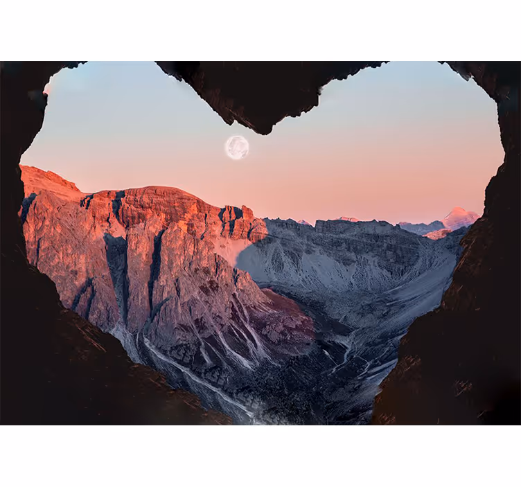 Fototapety na stenu priroda srdcovitá horská krajina - Tenstickers