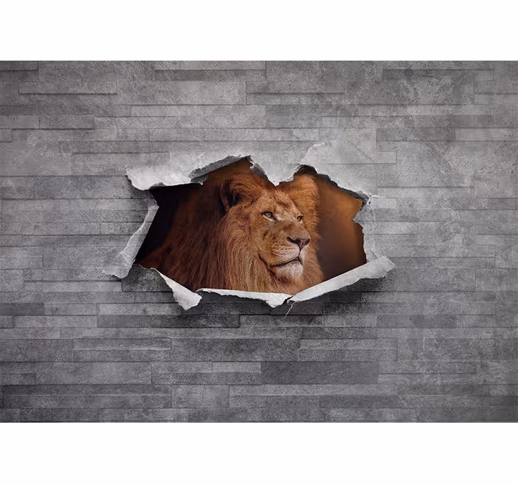 Fototapeta lev majestátna ilustrácia leva - Tenstickers