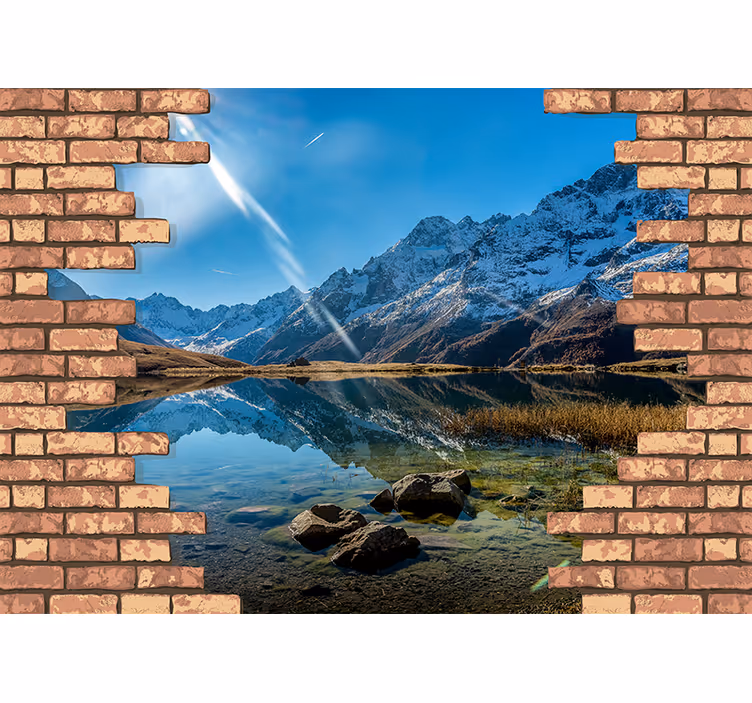 Krajinka fototapety hory a odraz - Tenstickers