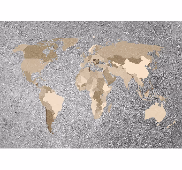 Fototapety mapa sveta kontinenty - Tenstickers