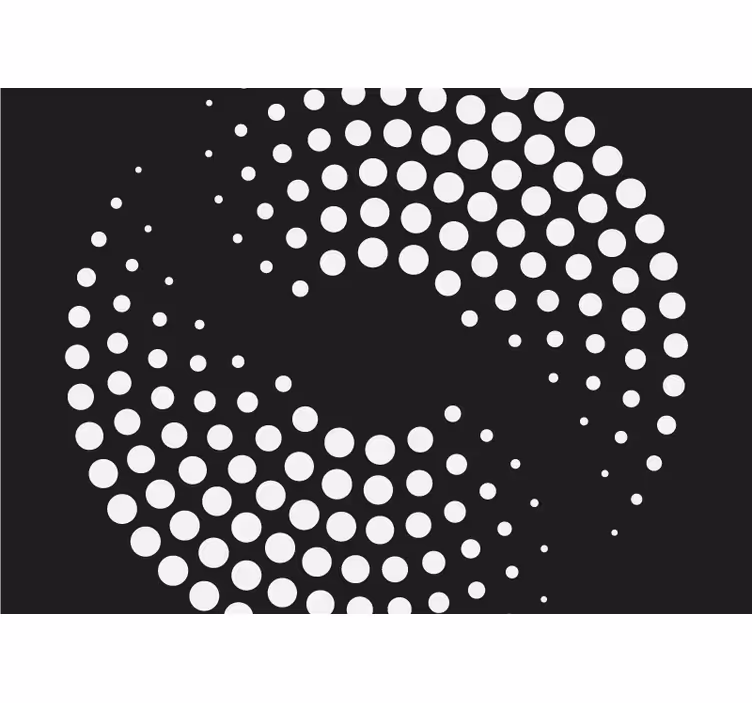 rôzne fototapety dynamický biely bodkovaný dizajn - Tenstickers