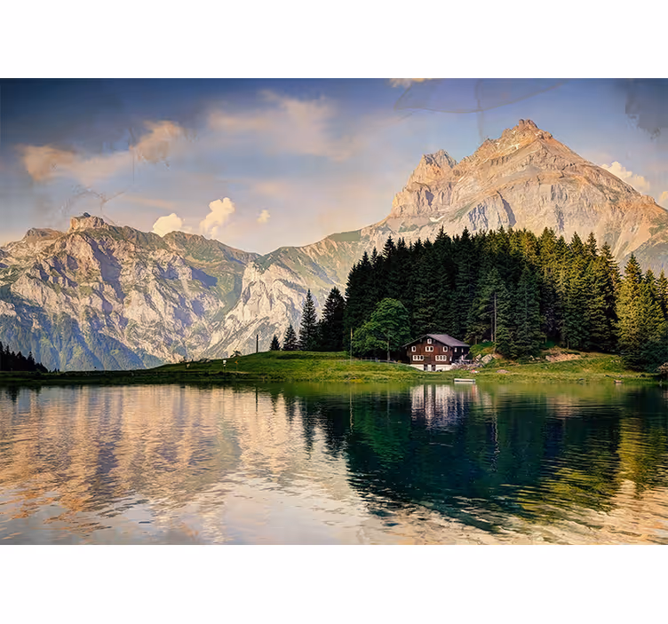 Krajinka fototapety horské jazero únik - Tenstickers
