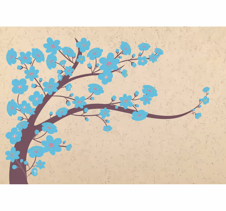 Fototapeta kvety kvetúca sakura stonka - Tenstickers