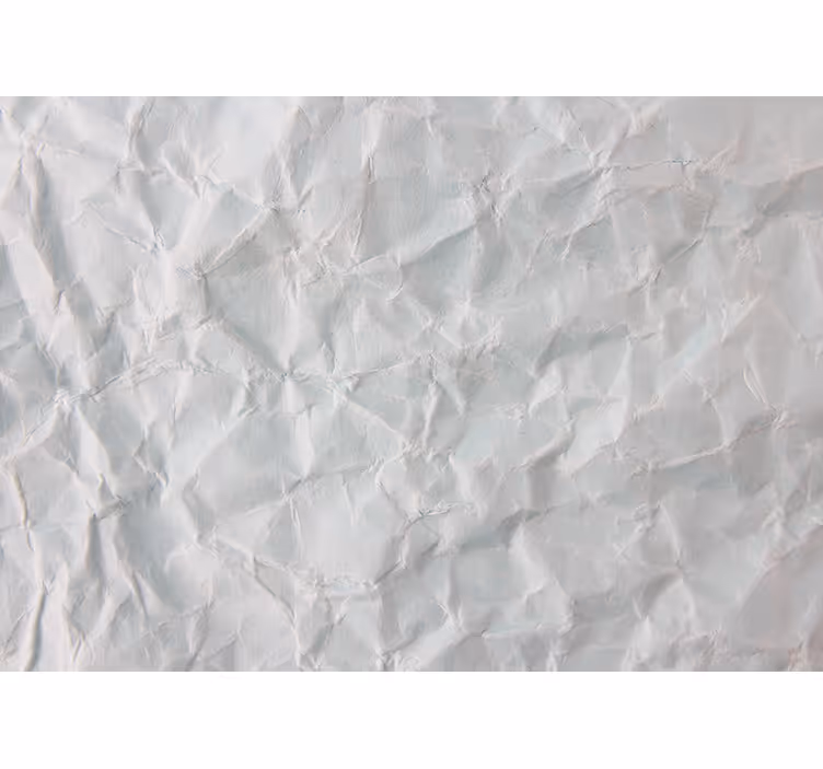Biely pokrčený papier texure 3d fototapeta - Tenstickers