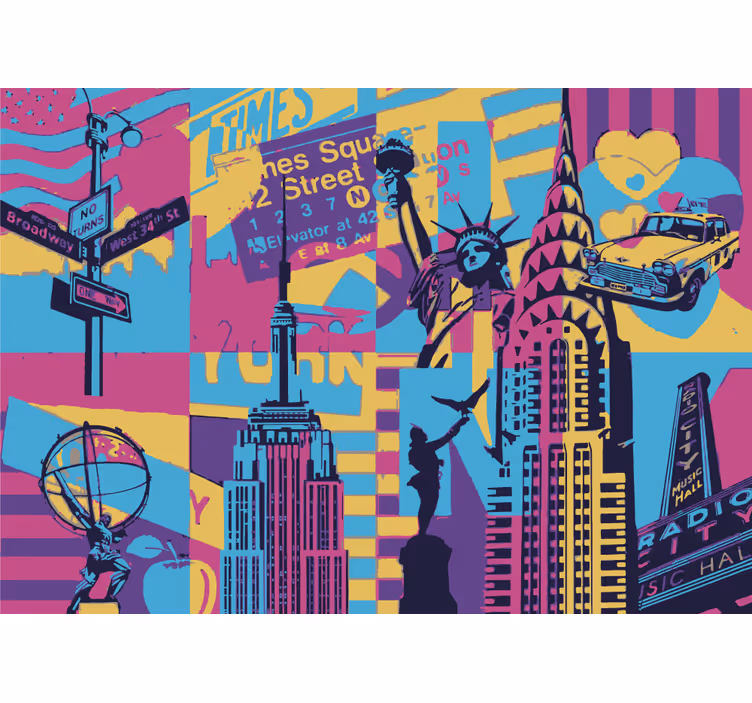 Pop art fototapeta new york mestské umenie fototapeta - Tenstickers